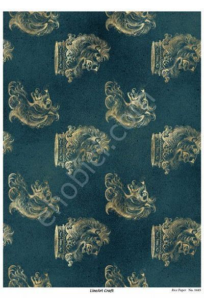 ehobici Lineart Brass Decopage Paper Model - 1445