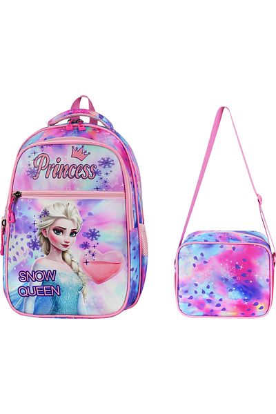 QL ACCESSORY Set prințesa Elsa Geantă de lux pentru școala primară