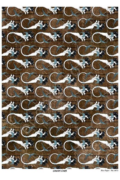 ehobici Lineart Brass Decopage Paper Model - 1873