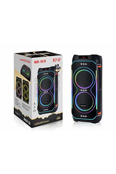 NDR PAZARAZA NDR-1808 BLUETOOTH HOPRALÖR RADYOLU LED IŞIKLI 100RMS SES CANAVARI