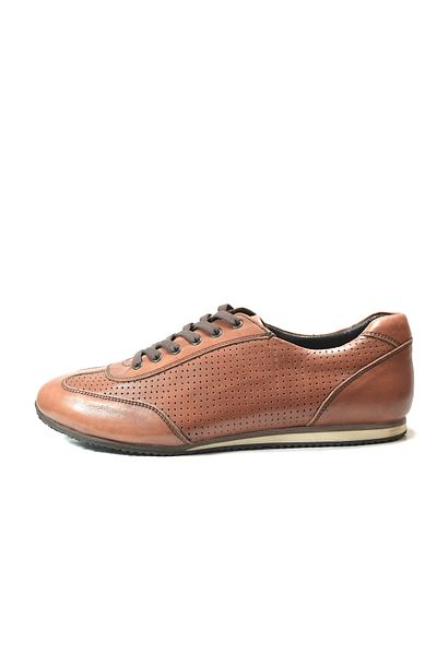 KOMCERO 21Ky.871 Genuine Leather Tan Tied Casual Men's Shoes
