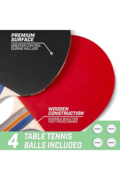 ALBADER مجموعة تنس طاولة متوسطة الحجم - لعبة محمولة للاستخدام الداخلي/الخارجي مع شبكة ومضربين وطاولة تنس