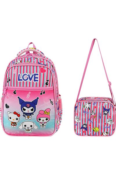 QL ACCESSORY Kuromi Set of 2 Luxury First School Bag