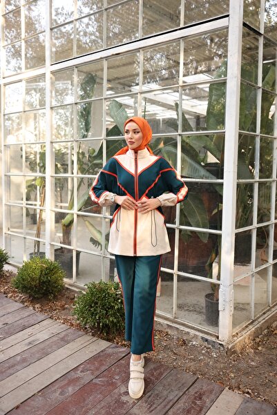 MİMİ Luxury Wear Tesettür Eşofman Takımı Fermuarlı Ikili Takımı