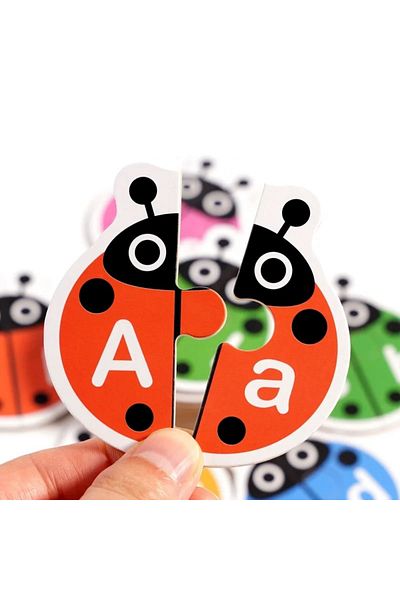 OEM Joc cognitiv de asociere a literelor cu 52 piese tip puzzle - Gargarite