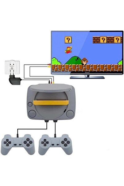Teknotopia Retro Atari Super 8 Bit Atari Oyun Konsolu 900 Adet Oyun 2 Kol 1 Tabanca Super Mario Retro Game