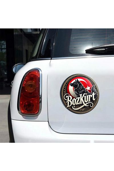 zafrakreklam Autocolant BOZKURT Auto, Motocicletă, Cască, Laptop, Autocolant pentru Parbriz 12x12cm