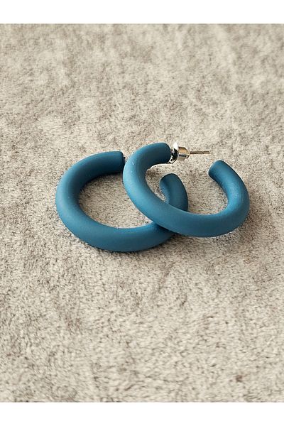 SiestaAccessories Blue Color Hoop Earrings