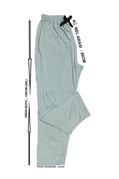 A&K ZÜMRA Mother Model Viscose Pajamas Bottom Plus Size