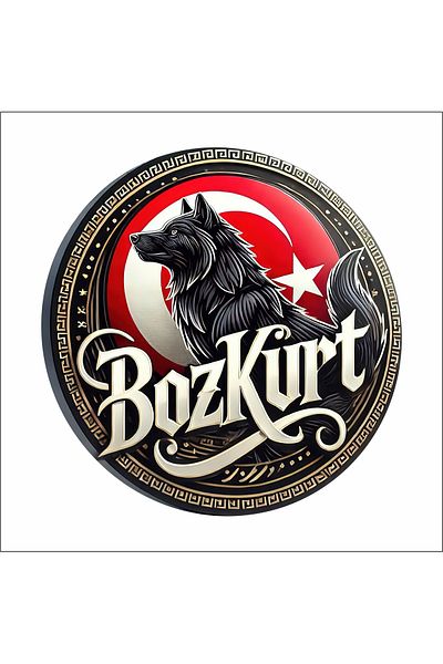 zafrakreklam Autocolant BOZKURT Auto, Motocicletă, Cască, Laptop, Autocolant pentru Parbriz 12x12cm