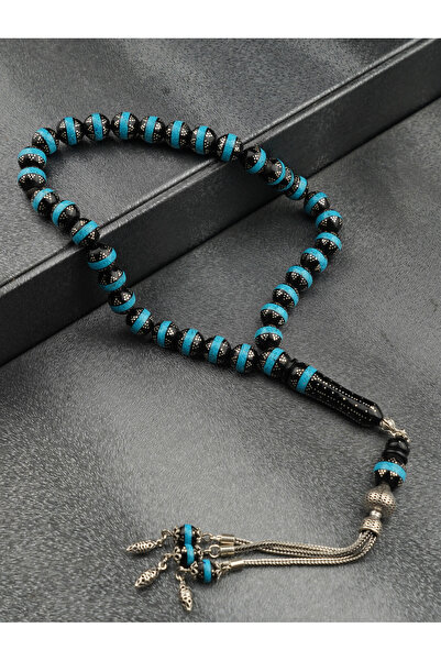 Tesbih-i Hazır Tesbihçilik Koleksiyonluk 925 Ayar Gümüş ve Mercan İşlemeli KU...