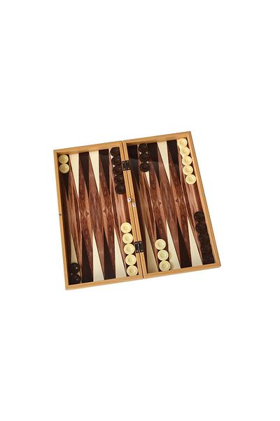 Ks Games Master Walnut Backgammon Large Polyester Walnut Backgammon
