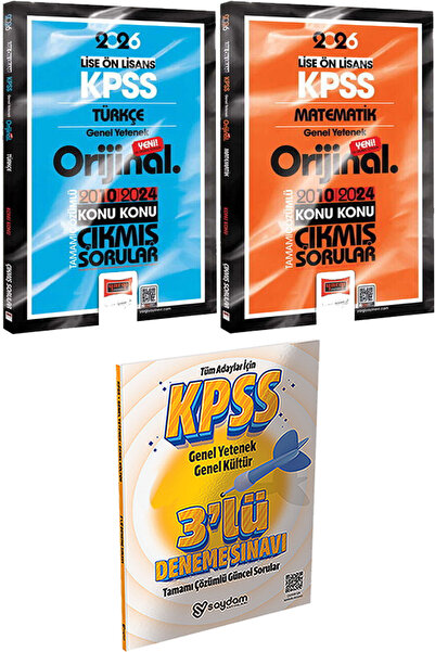 Yargı Yayınları 2026 KPSS Lise-Önlisans Türkçe Matematik Orijinal 2010-2024 K...
