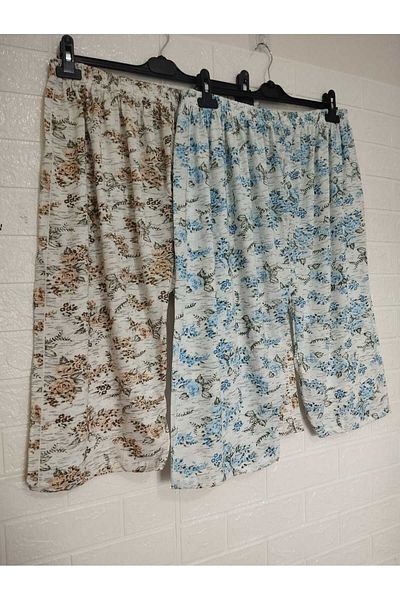 anne moda ankara Full Summer, 100% Cotton, 2 Li Package, Standard Size, Short Pajama Bottom