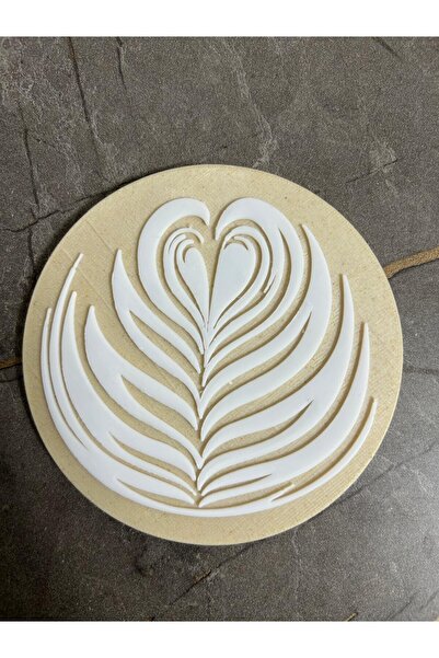 Safemarket قاعدة زجاجية منقوشة باللاتيه