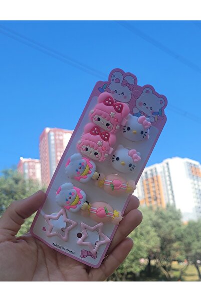 LO ADORO 10 bucăți Kurumi Hello Cat 5 perechi de agrafe pentru fete 4 bucăți ...