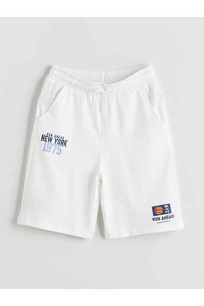 LC Waikiki New Season Elastic Waist New York Printed Boys Shorts - S5J570Z4