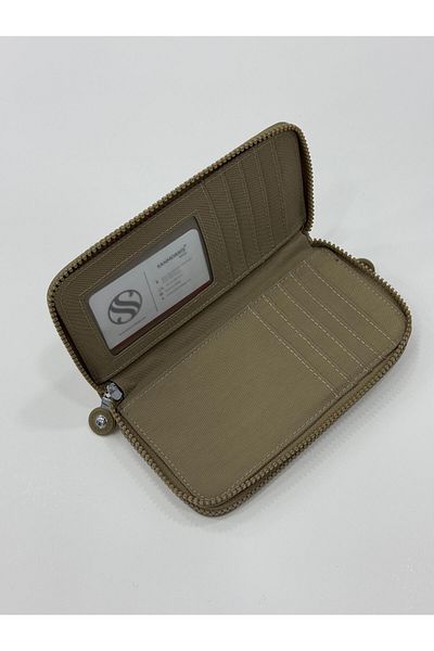H&D COLLECTİON Πορτοφόλι Crinkle Fabric με 2 θήκες για χαρτί και θήκη για κέρματα 3068