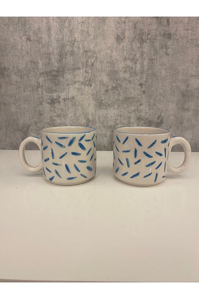 arı çini seramik 2' Handmade Ceramic Mug Original Pattern