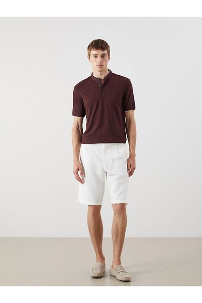 LC Waikiki Tricou pentru bărbați din piele cu guler dominator sezon nou - S5J158Z8