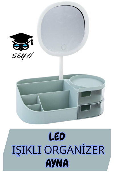 SEYFİKİRTASİYE مرآة منظمة بإضاءة LED