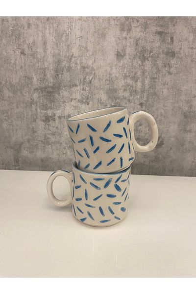 arı çini seramik 2' Handmade Ceramic Mug Original Pattern