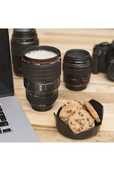 SIKS ® lens-shaped mug, plastic interior and exterior, black