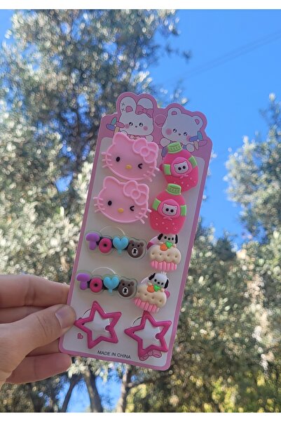 LO ADORO 10 bucăți Kurumi Hello Cat 10 perechi de agrafe pentru fete 4 bucăți...