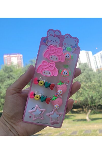 LO ADORO 10 bucăți Kurumi Hello Cat 5 perechi de agrafe pentru fete 4 bucăți ...