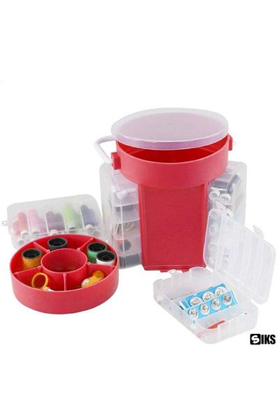 SIKS Set portabil de mercerie, kit complet de cusut și croitorie, cu 210 accesorii