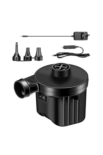 SIKS Electric Pump For Inflating And Deflating Mattresses, 3 Nozzles, 240 V, On / Off Button