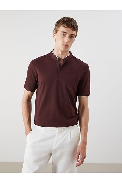 LC Waikiki Tricou pentru bărbați din piele cu guler dominator sezon nou - S5J158Z8