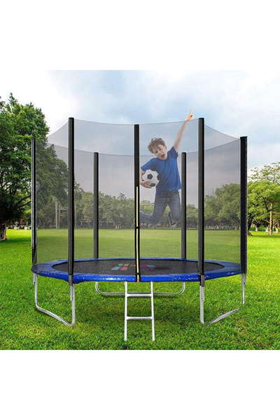ALBADER ترامبولين - ترامبولين خارجي مع شبكة، ترامبولين داخلي وخارجي، مقاس 4.5 قدم/6 قدم/8 قدم