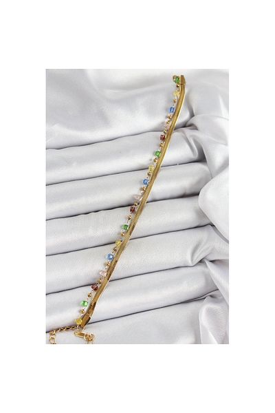 Skygo 316L Steel Gold Color Mixed Color Crystal Stone Women's Bracelet - Tj-Bb7090