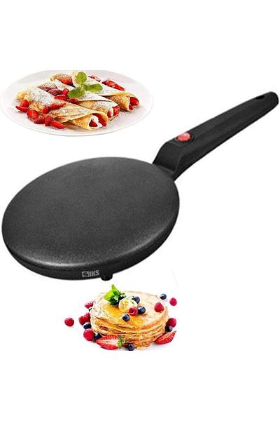 SIKS Electric Pan for Pancakes or Wraps, Frying Pan with Non-Stick Titanium Coating, 600W