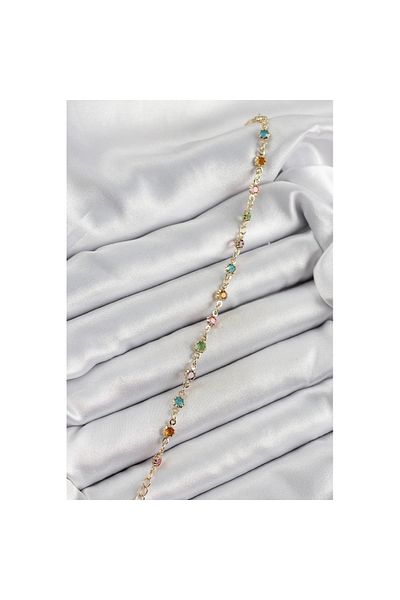 Skygo Brass Gold Color Mixed Color Zircon Stone Women's Bracelet - Tj-Bb7042
