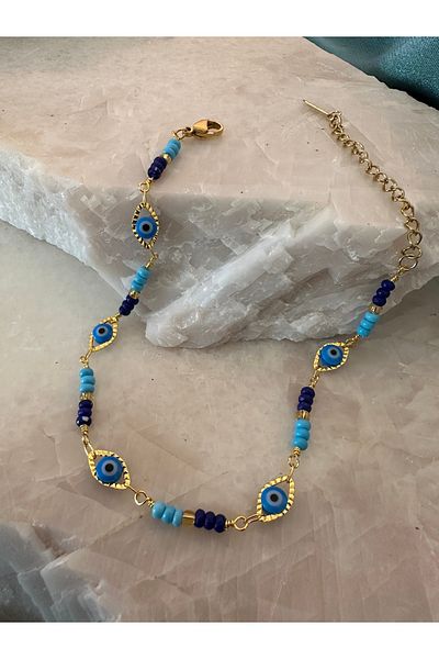 NFS BUTİK Colorful 316L Steel Anklet Models