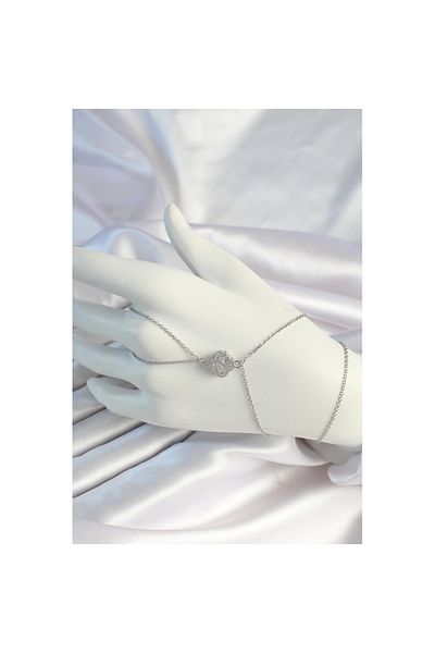 Skygo Silver Color Zircon Stone Clover Shahmeran with 316L Steel Chain - Tj-Sn669