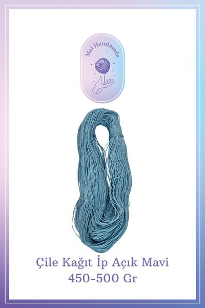 Mai Handmade Hobby ve Örgü Evi Φυσικό Χαρτοσχοινί Χειροποίητο Διακοσμητικό Πλέξιμο και Συσκευασία Σχοινί Χειροτεχνία και Συσκευασία Δώρου 450-500Gr