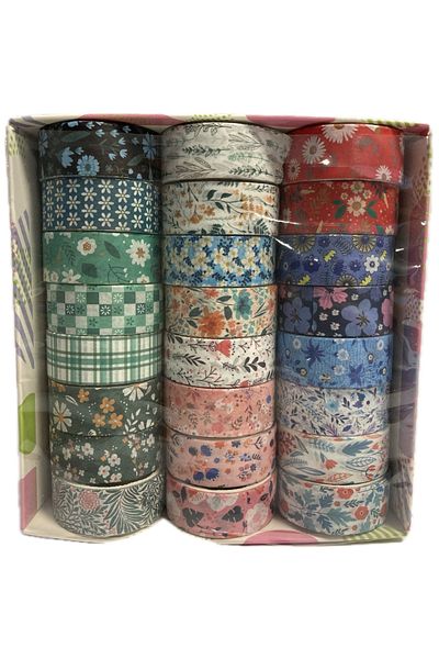 Bafix Patterned Tape Decorative Pack of 24