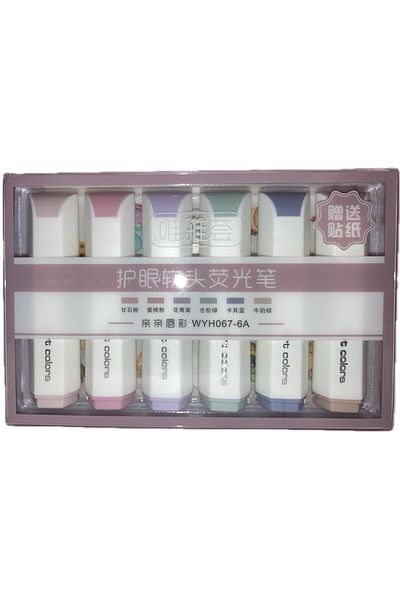 Bafix Highlighter Mini Cautıon 6 Colors Blister
