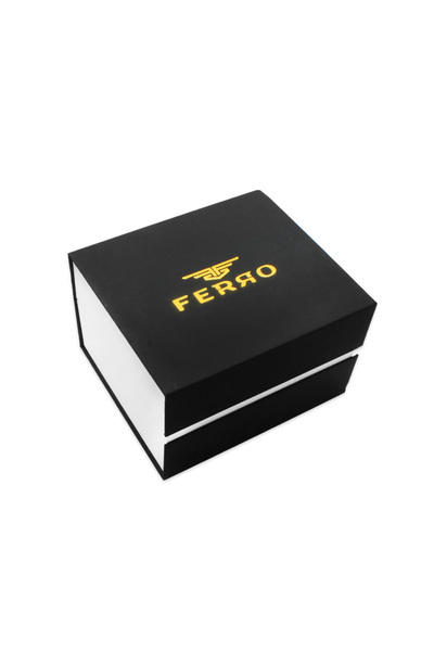 Tesbihane Ferro Steel-Silicone Can Replace Double Cord Men's Wrist Watch Th-Fm31320Awt-G