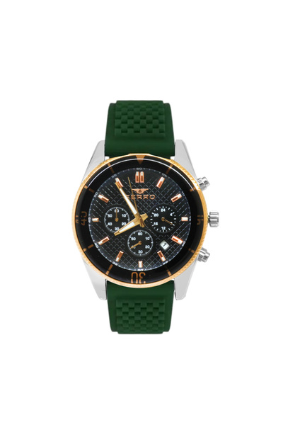 Tesbihane Ferro Steel-Silicone Can Replace Double Cord Men's Wrist Watch Th-Fm31920D-Zg