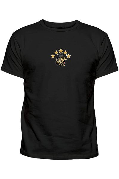 Efendioğlu Design MINIMAL LION PRINTED 5 STAR T-SHIRT ΑΝΔΡΙΚΟ ΜΠΟΥΚΑΛΟ ΜΕ ΣΤΑΥΡΟ