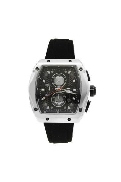 Tesbihane Men's Wrist Watch with Black Silicone Cord on Ferro Gray Case Th-Fm31351Dwt-J2