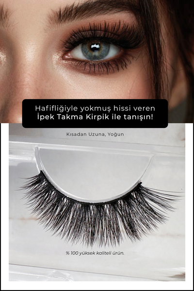Nera Classy New Tekrar Kullanılabilir İpek Takma Kirpik, Takma Kirpik Kısadan...