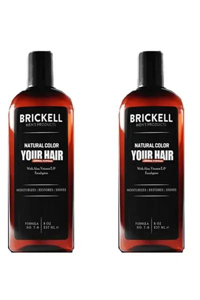 ÇAVDAR Brickell Men's Hair, Beard Whitening and Coloring Shampoo 2 Pieces