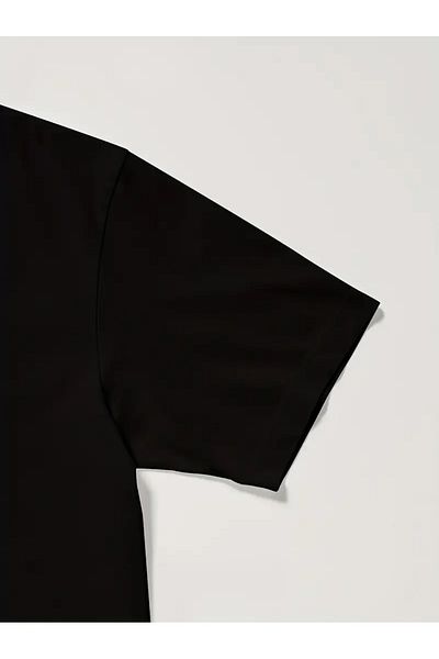 Mythologie Milano Italy T-Shirt Combed Cotton Shorts - Black Shorts T-Shirt Team Printed Oversize Crew Neck