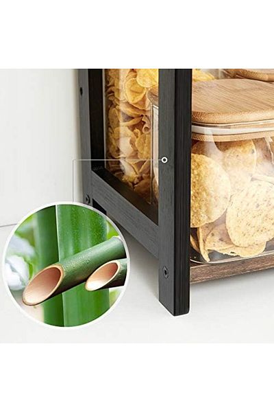 STOREMAX Sellbuystore 2-Level Spice Rack, Kitchen Shelf, for Countertop, Storage for Spices, Bamb