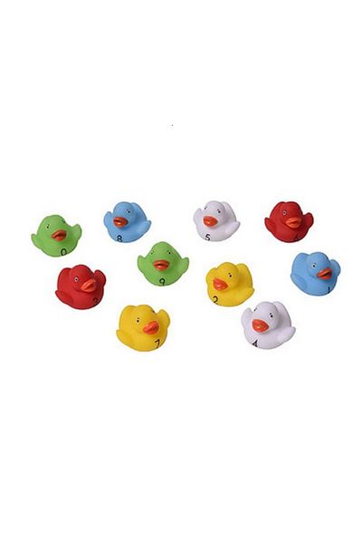 Tendance 10-Piece Childish Numbered Bath Duck Pool Toy Set Multicolor
